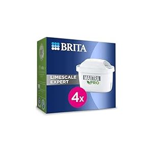 BRITA Filtre à eau pour robinet MAXTRA PRO Limescale Expert Lot de 4 filtres - Réduction du calcaire supplémentaire et idéale pour les boissons chaudes, filtre original compatible avec la carafe à eau
