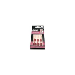 FAUX ONGLES FORME CARRÉ ROUGE MAT ET IRRISÉ