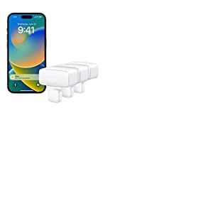 Eve Door & Window (Matter) lot de 3 – Capteur de contact pour portes et fenêtres, sécurité connectée, notifications, Apple Home, Alexa, Google Home, SmartThings, Nécessite un concentrateur