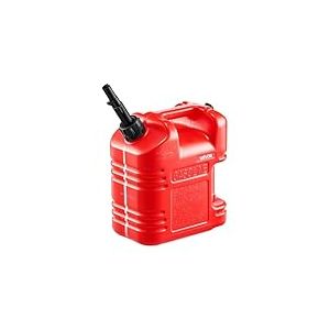 VEVOR Bidon Essence 9,5 L Bidon Carburant avec Bec Verseur, Graduation Transparente, D&eacute;bit Maximal 15 L/min, R&eacute;servoir Essence Plat Portable pour la Plupart des Voitures, Motos, UTV, Tracteurs, Rouge