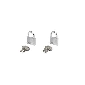 Master Lock 9140EURD Cadenas &agrave; Cl&eacute; en Aluminium Massif, Gris, 4 x 5,9 x 1,3 cm (Lot de 2)