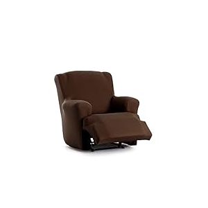EYSA Housse de canapé bi-élastique pour Fauteuil Relax inclinable Couleur Marron Design Harlem