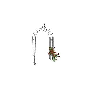 Relaxdays 10020028 Arche à rosiers pointue Tuteur de plantes grimpantes Support de jardin fer noir en métal obélisque pour fleurs arceaux colonne H x l x P: 242 x 138 x 35,5 cm