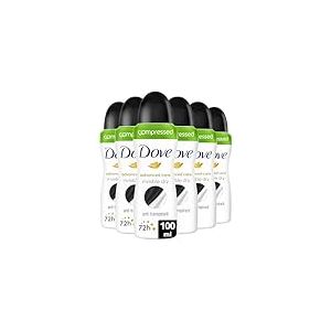 DOVE - Déodorant Femme Advanced Care Invisible Dry - Spray Compressé - Soin des aisselles quotidien - 72h de protection anti-odeurs (lot de 6x100ml)