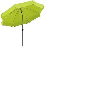 Schneider Parasol Locarno, Vert Pomme, env. 200 cm Ø, en 8 Parties, Rond