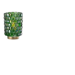 PHOTOPHORE Carre MOSAIQUE Verre Vert Large
