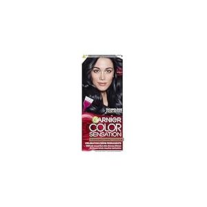 Garnier Color Sensation Coloration - Noir Bleuté 2.10 - Coloration Crème Permanente - Tous Types de Cheveux - Couleur jusqu'à 10 Semaines & Couvre les Cheveux Blancs 100%