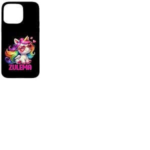 Zulema - Nom personnalis&eacute; - Licorne color&eacute;e - pour Femmes et Filles Coque pour iPhone 15 Pro Max