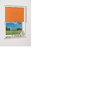 K-home Klemmfix Mini Store occultant, Tissu, Orange, 50 x 150 cm
