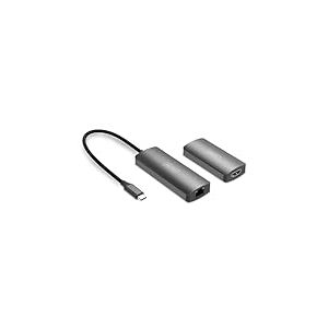 DIGITUS DS-55343 Extender USB-C vers HDMI - UHD 4K 120 Hz - 30 m via câble LAN - Kit : émetteur & récepteur - HDMI 2.1, HDCP 2.3, USB 3.1 - HDR, Deep Color