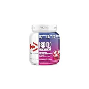 Dymatize ISO 100 Hydrolized Clear Wild Berry Lollipop 512g Hydrolysat de protéine de lactosérum clair + poudre d'isolat