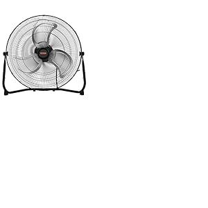 VEVOR Ventilateur de sol, 3 vitesses, ventilateur industriel en métal robuste 508 mm, inclinaison à 360°, vitesse du vent 6,5 m/s, pour maison, garage, magasin commercial, chambre à coucher, 2 pcs