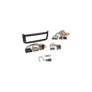 sound-way Kit Montage Autoradio, Cadre Fa&ccedil;ade 1 DIN avec Vide Poche, Cable Adaptateur Connecteur ISO, Adaptateur Antenne, Compatible avec Chrysler/Dodge/Jeep