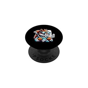Écureuil Hockey Sur Glace Avec Style PopSockets PopGrip Adhésif