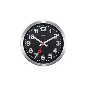 NeXtime - Horloge Murale/Horloge de Table - &Oslash; 19 cm &ndash; Aluminium - Noir - Bross&eacute; - 'Station'