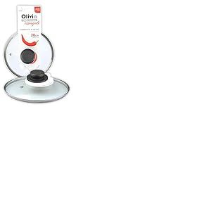 IPEA Couvercle pour poêle ou casserole en verre trempé – 16/18/20/22/24/26/28/30 cm – Transparent rond universel avec pommeau pour casseroles de cuisine et casseroles – Lave-vaisselle
