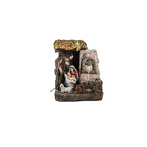 Inmaculada Romero IR Naissance de No&euml;l myst&egrave;re avec Fontaine, Figurine 35 cm. Monobloc r&eacute;sine Enfant J&eacute;sus Vierge Marie Saint