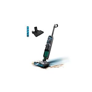 Cecotec Balai Électrique FreeGo Wash&Vacuum Spray. 250 W, lave et aspire, autonomie 35 min, rouleau humide Jalisco, pulvérisateur d'eau, réservoir d'eau propre de 700 ml et d'eau sale de 750 ml