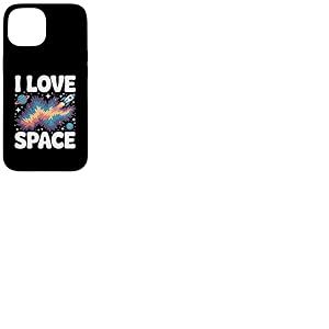 J'adore les planètes Space Cosmic Galaxy Rocket Coque pour iPhone 15