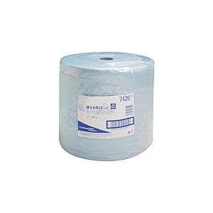 WypAll Essuie-tout Industriels L30 7426, 3 plis, Airflex ultra-absorbants, usage unique hygiénique, compatible avec distributeurs Kimberly-Clark, 1 Maxi Bobine x 670 formats bleus