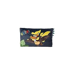 NICI Coussin Dinosaure Orny 43 x 25 cm &ndash; Coussin rectangulaire Douillet avec Adorable Motif de Dinosaure, Coussin d&eacute;co pour Enfants et Adultes, 48821, Super id&eacute;e de Cadeau, Bleu