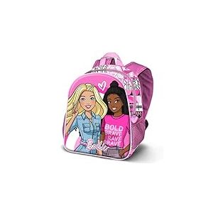 Barbie Brave-Sac à Dos 3D Petit, Rose, 26 x 31 cm, Capacité 8,5 L