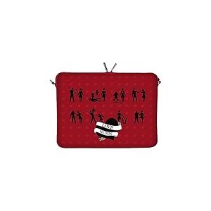 Digittrade LS106-15 Love Hurts Housse de Protection en néoprène pour Ordinateur Portable 15,6" (39,1 cm) Rouge/Noir