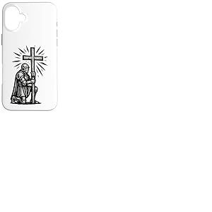 Chevalier chr&eacute;tien avec la Sainte Croix de J&eacute;sus-Christ Coque pour iPhone 16 Plus