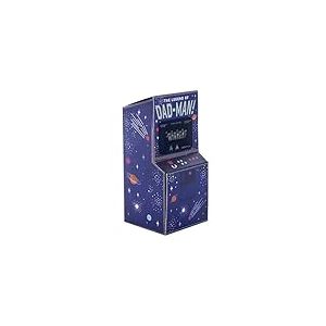 Hallmark Carte de fête des pères pour papa, carte de fête des pères 3D, machine d'arcade rétro, espace, étoiles, bleu