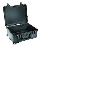 PELI 1560 valise de protection &agrave; roulettes, &eacute;tanche &agrave; l'eau et &agrave; la poussi&egrave;re IP67, capacit&eacute; de 44L, fabriqu&eacute;e en Allemagne, sans mousse, couleur: noire