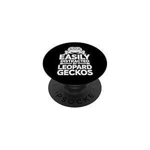 Geckos léopard distrait drôle PopSockets PopGrip Adhésif