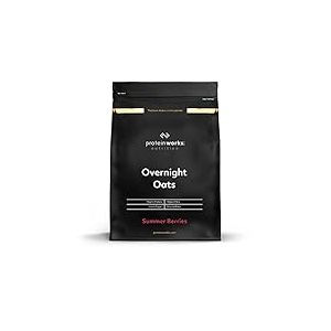 Overnight Oats | Petit d&eacute;jeuner riche en prot&eacute;ines | Encas &agrave; faible teneur en sucre | Avoine &agrave; faible IG | THE PROTEIN WORKS | Fruits Des Bois | 1kg