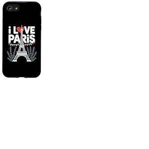 I Love Paris Tour Eiffel Vibes Lavande Coque pour iPhone SE (2020) / 7 / 8