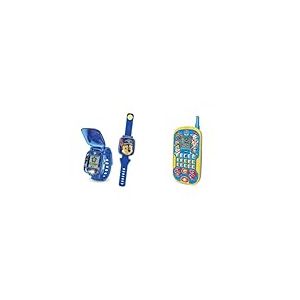 VTech - Pat' Patrouille, La Montre-Jeu Interactive de Chase, Montre Enfant à Clapet & Pat Patrouille - Le Smartphone Éducatif, Jouet Interactif – 3/7 Ans - Version FR, Enfant