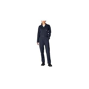 Dickies Combinaison &agrave; manches longues en serg&eacute; de coton pour femme, bleu marine fonc&eacute;, Large