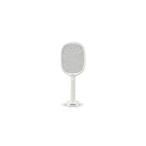 G3 Ferrari - G90048 Schianto, Raquette Anti-Moustiques à Haute Puissance, Rechargeable USB Type-C, Triple Grille, Lumière UV, Indicateur de Tension, Base de Support