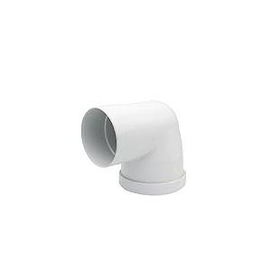 First Plast CWPG100F Courbe en PVC ø 100 mm avec joint pour WC. Couleur blanche