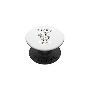 F-caw-f Poulet Rigolo Costume De Carnaval Poulet PopSockets PopGrip Adhésif