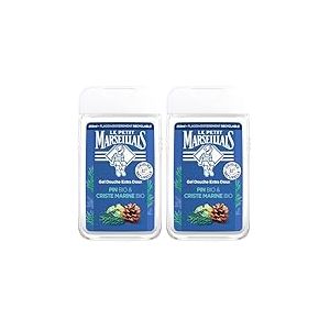 Le Petit Marseillais | Gel Douche Extra Doux Pin Bio & Criste Marine Bio (flacon de 250ml) &ndash; 92% d'ingr&eacute;dients d'origine naturelle &ndash; Flacon enti&egrave;rement recyclable (Lot de 2)