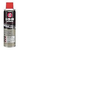 3-EN-UN Technique &bull; Lubrifiant Cha&icirc;ne et C&acirc;bles &bull; A&eacute;rosol &bull; Forte adh&eacute;rence &bull; Protection anticorrosion &bull; Sans silicone &bull; 250 ML