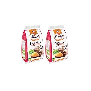 St Michel Madeleines Moelleuses Nappées Au Bon Chocolat en Sachet Individuel, 350g (Lot de 2)