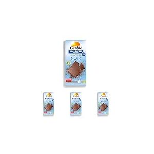 Gerblé Sans Sucres Ajoutés, Tablette de chocolat noir, Source de fibres, 80 g, 187509, 1 Unité (Lot de 4)