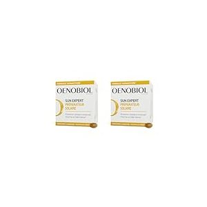 OENOBIOL SUN EXPERT Pr&eacute;parateur Solaire - Protection cellulaire renforc&eacute;e* - Favorise un h&acirc;le intense et &eacute;clatant - Compl&eacute;ment Alimentaire 30 capsules - Programme 1 mois (Lot de 2)