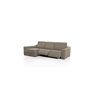FAVERTI® Housse de canapé d'angle Super élastique avec accoudoir Long Gauche (Vue de Face) Deux Pieds | Modèle NOVELE | Lin | Protecteur de qualité en Tissu Jacquard Toucher Coton