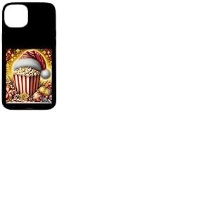 R&eacute;tro Vintage Snack Christmas Popcorn Movie Night Coque pour iPhone 15 Plus
