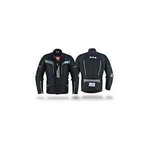 TLA EXPLORA Veste Moto avec protections &agrave; 2 Couches, 4 Saisons, doublure amovible, imperm&eacute;able, respirante. Tailles S &agrave; 6XL Homme et Femme, Blouson Moto Enduro, Adventure, Motoneige, Quad, ATV.