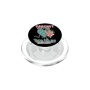 Le crochet remplit mes journées, la laine remplit ma vie PopSockets PopGrip pour MagSafe