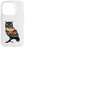 Hibou Lover Paysage Filles Lune Femmes Hibou Coque pour iPhone 14 Pro