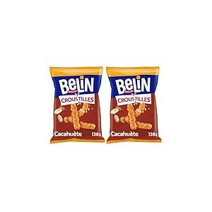 Les Croustilles Biscuits Apéritif à la Cacahouète, 138g (Lot de 2)