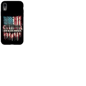 Drapeau américain « God Bless America » 4 juillet patriotique Coque pour iPhone XR